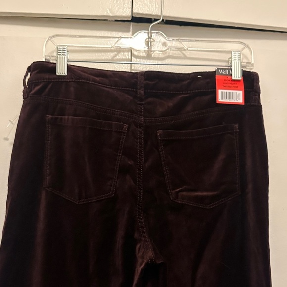 Well Worn Burgundy Velvet Skinny Pants - Picture 5 of 7